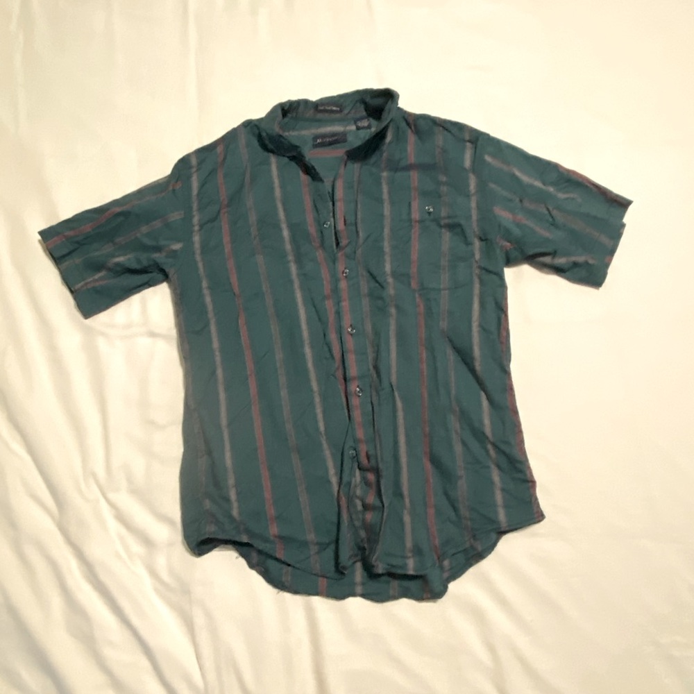 Teal short sleeve button shirt